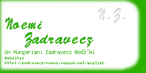 noemi zadravecz business card